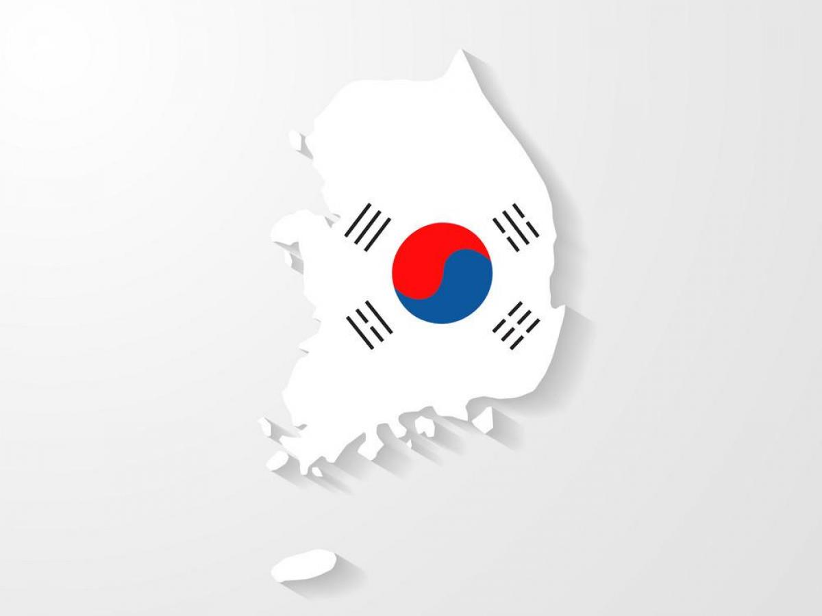 Mappa della bandiera della Corea del Sud (ROK)