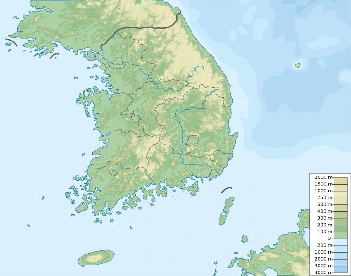 Corea del Sud (ROK) mappa della discarica