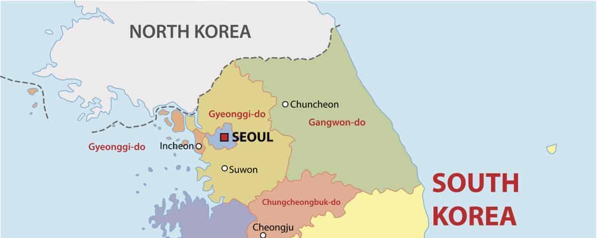 Mappa della Corea del Nord (ROK)